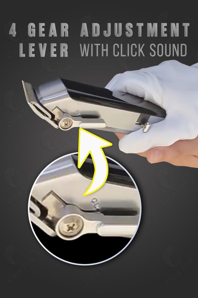 ميركيري ماكينة قص شعر قابلة لإعادة الشحن بمحرك قوي مضاد للاهتزاز | شفرات بأربع سرعات | رأس قص حاد | شفرة متحركة من السيراميك | شاشة LED ذكية | مدة تشغيل تصل إلى ١٨٠ دقيقة | بطارية طويلة ٢٠٠٠ مللي أمبير/ساعة | شفرات سهلة التنظيف - Image 3