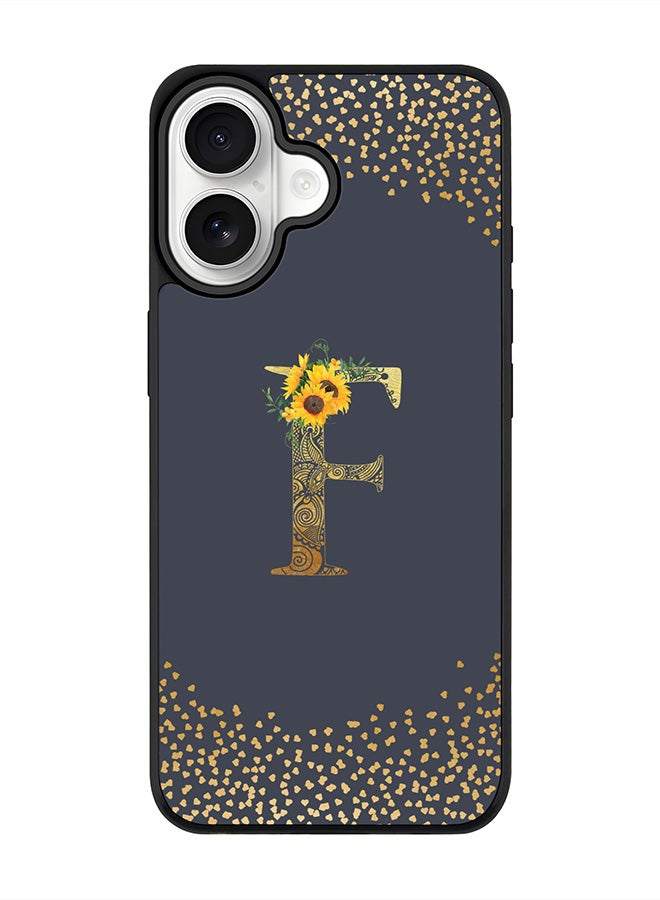 Stylizedd iPhone 17 Case, [Compatible with MagSafe] Slim Magnetic cover Phone Case iPhone 17 -Custom Floral Monogram - F  (Grey ) - Image 1