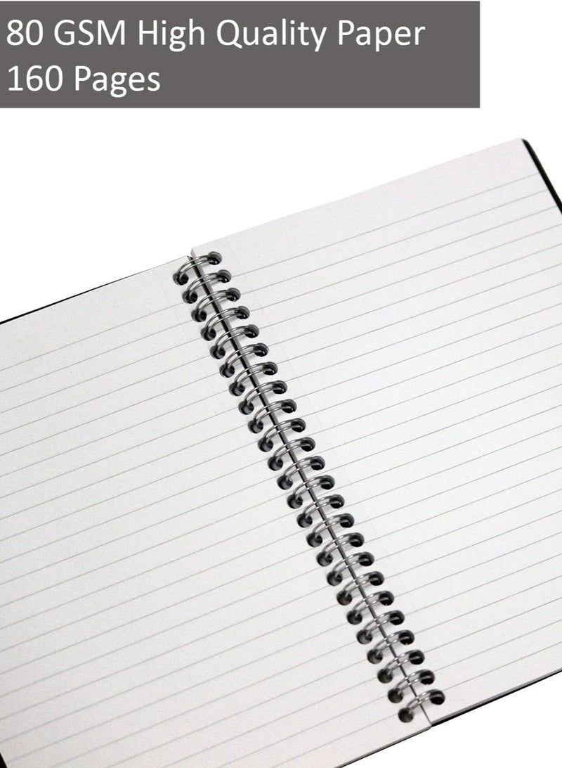 Pukka Pad دفتر جوتا مخطط بحجم A5 مع إغلاق مطاطي وصفحات مثقبة 160 صفحة - Image 3