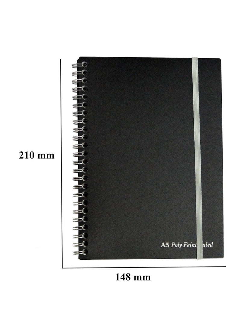 Pukka Pad دفتر جوتا مخطط بحجم A5 مع إغلاق مطاطي وصفحات مثقبة 160 صفحة - Image 4