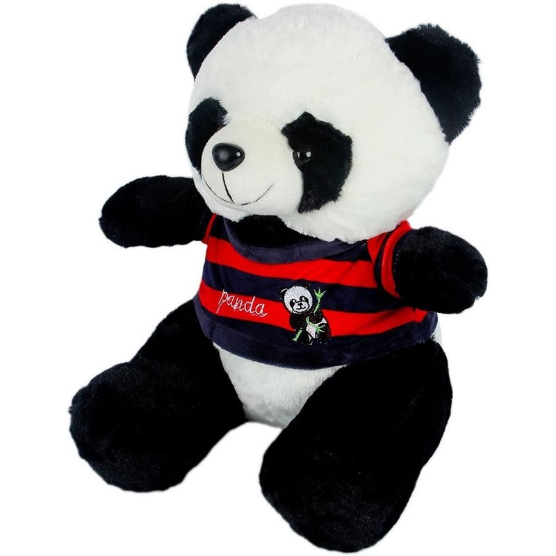 دمية الباندا القطيفة بقميص احمر متوسطة الحجم - S - Image 2