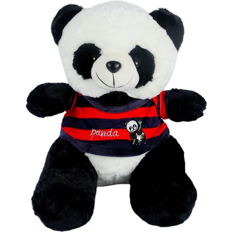 دمية الباندا القطيفة بقميص احمر متوسطة الحجم - S - Image 1