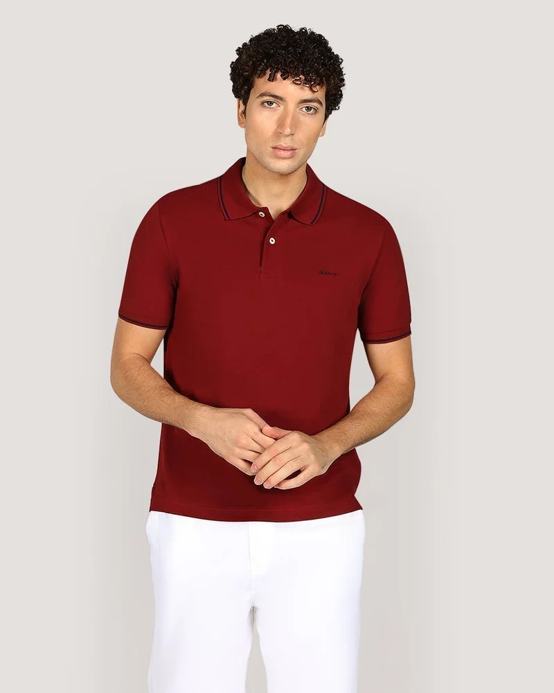 GANT Tipping Short Sleeve Piqué Polo Shirt