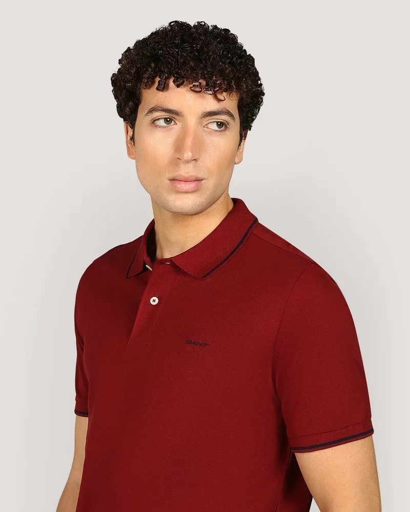 GANT Tipping Short Sleeve Piqué Polo Shirt
