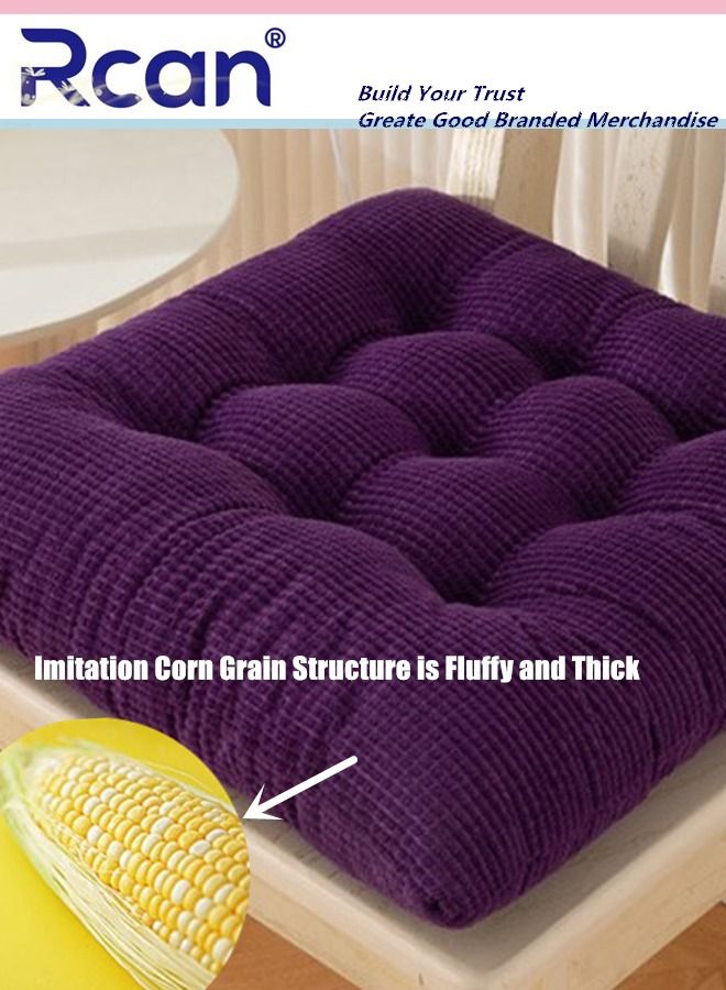 Rcan Chair Cushion Cushion Bay Window Tatami Floor Pillow Cushion Corduroy Cushion Thickened Square Soft Fluffy Cushion Pillow Back Suitable for Office Family Car Tables Chairs School - Image 5