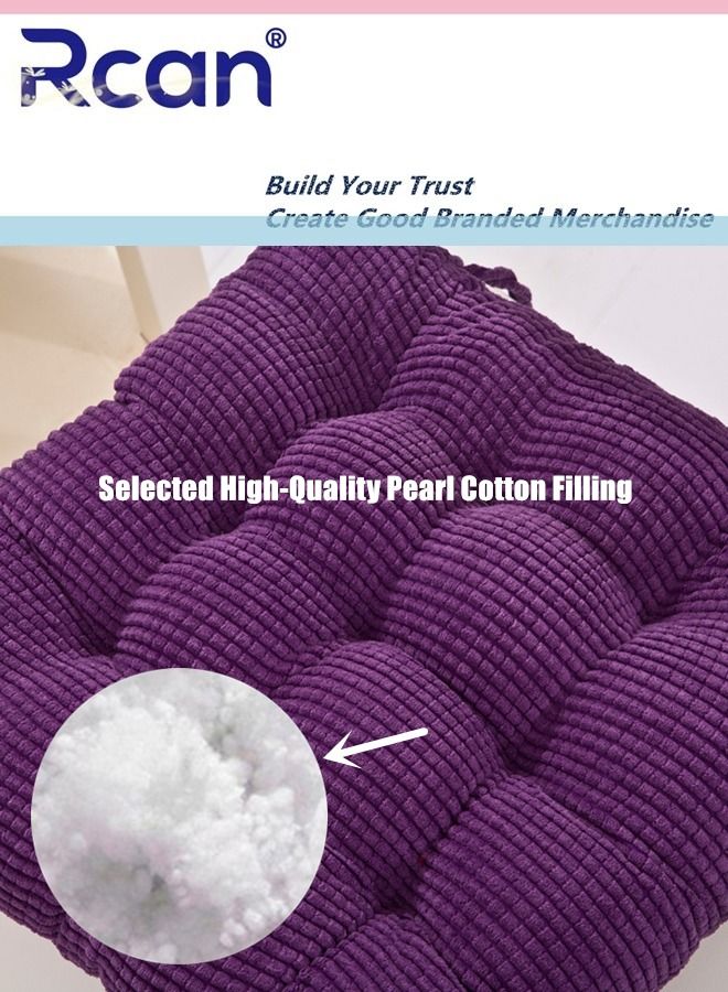 Rcan Chair Cushion Cushion Bay Window Tatami Floor Pillow Cushion Corduroy Cushion Thickened Square Soft Fluffy Cushion Pillow Back Suitable for Office Family Car Tables Chairs School - Image 3