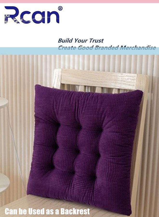 Rcan Chair Cushion Cushion Bay Window Tatami Floor Pillow Cushion Corduroy Cushion Thickened Square Soft Fluffy Cushion Pillow Back Suitable for Office Family Car Tables Chairs School - Image 2