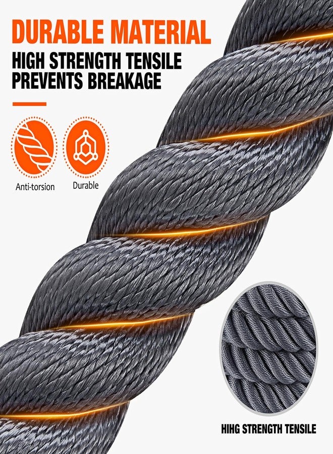 HOXWC Weighted Jump Rope, 2lb Heavy Duty Jump Rope for Fitness, Weighted Jump Rope for Men and Women, Battle Rope for Fitness Training, Home Workout, Strengthening Legs, Arms and Stabilizing Muscles - Image 4