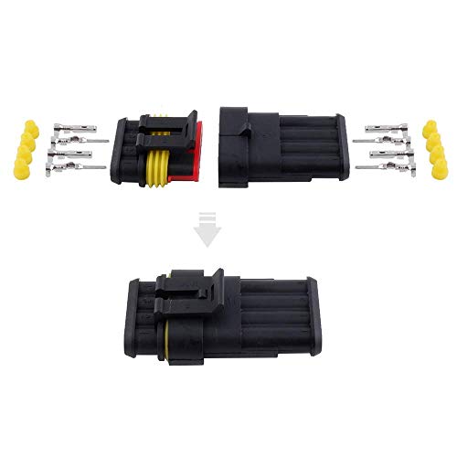 MUYI 10 Kit 4 Pin Way Waterproof Electrical Connector 1.5mm Series Terminals Water Resistend - Image 3
