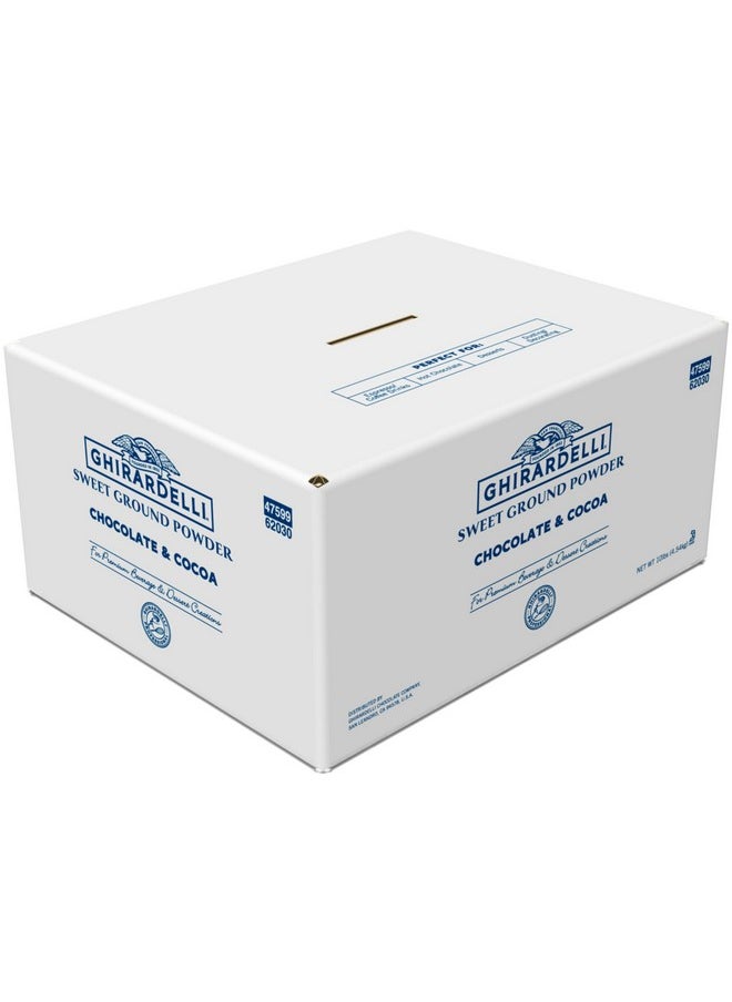 By The Cup Ghirardelli Sweet Ground Chocolate & Cocoa Gourmet Powder, 10 lb Box with Ghirardelli Stamped Barista Spoon  - Image 2