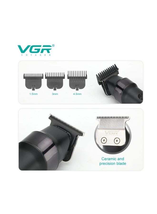 VGR V-987 Professional Hair Trimmer with Digital Display | Turbo Function with Travel Lock, 7000 RPM DC Motor with Stainless Steel & Ceramic Blade, 400 Minutes Runtime - Black - Image 3