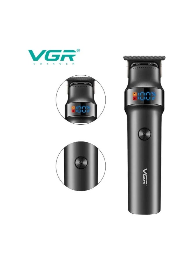 VGR V-987 Professional Hair Trimmer with Digital Display | Turbo Function with Travel Lock, 7000 RPM DC Motor with Stainless Steel & Ceramic Blade, 400 Minutes Runtime - Black - Image 2