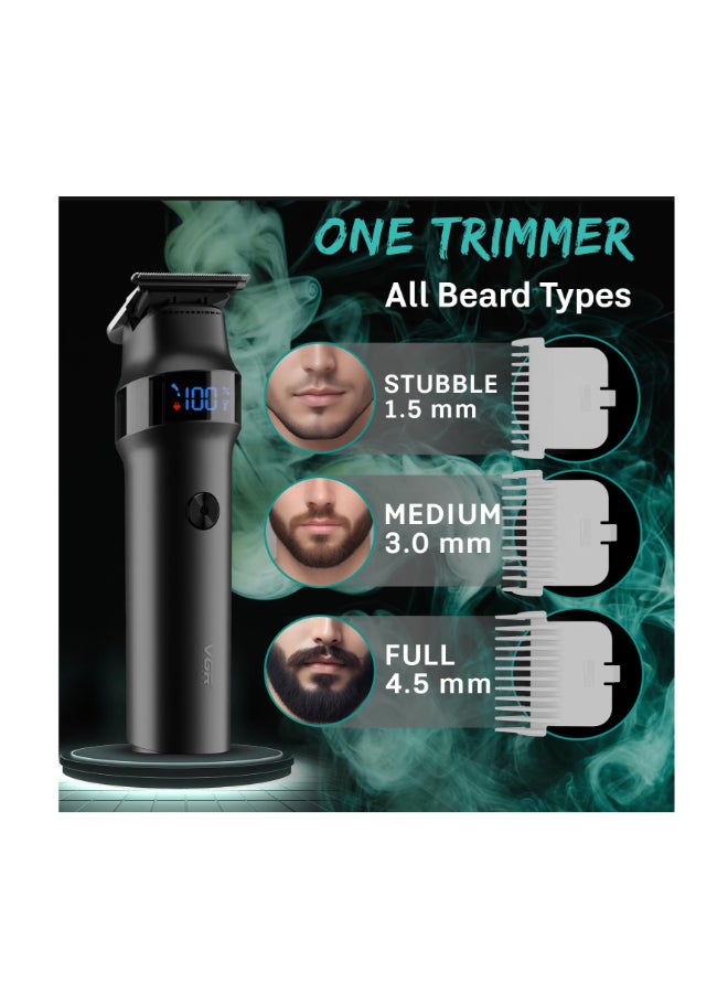 VGR V-987 Professional Hair Trimmer with Digital Display | Turbo Function with Travel Lock, 7000 RPM DC Motor with Stainless Steel & Ceramic Blade, 400 Minutes Runtime - Black - Image 5