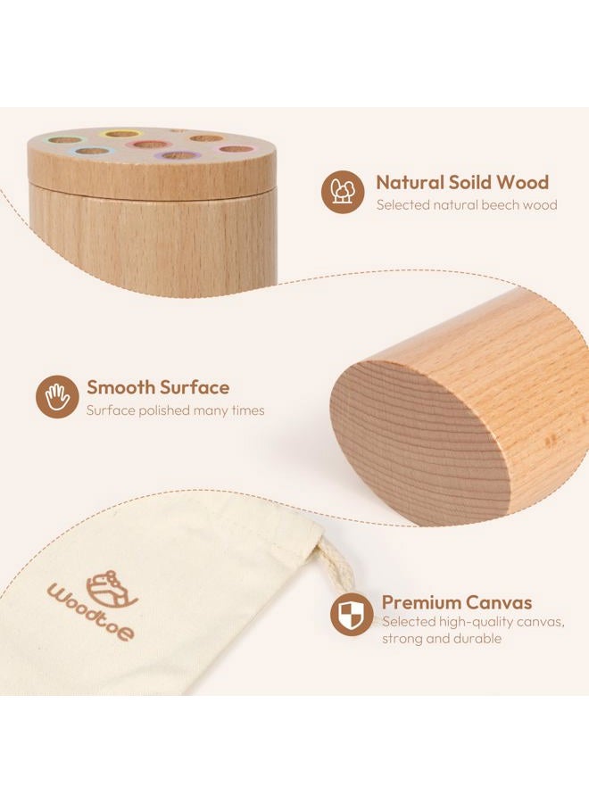 Woodtoe Wooden Montessori Sticks Toys for Kids, 7 Colors Toddler Learning Toys for 1-3 Year Old, Natural Wood Educational Sorting Toy, Sensory Toys Travel Game Birthday for Boys Girls Aged 1+ - Image 4