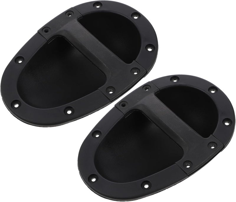 2pcs Recessed Abs Speaker Cabinet Handles, Black 148x212x65mm, Stage Loudspeaker Accessories for Professional Audio Equipment - Image 1