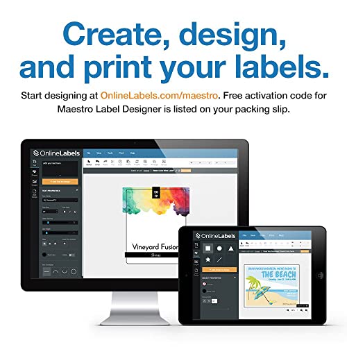 Online Labels OnlineLabels 2-1/3" x 3-3/8" Printable Name Tags – Permanent Adhesive, White Matte – for Conference, Event, & Visitor Name Badges – for Inkjet & Laser Printers –Pack of 800 Labels, 100 Sheets OL5030WX - Image 4