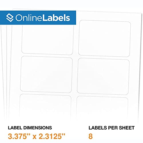Online Labels OnlineLabels 2-1/3" x 3-3/8" Printable Name Tags – Permanent Adhesive, White Matte – for Conference, Event, & Visitor Name Badges – for Inkjet & Laser Printers –Pack of 800 Labels, 100 Sheets OL5030WX - Image 2