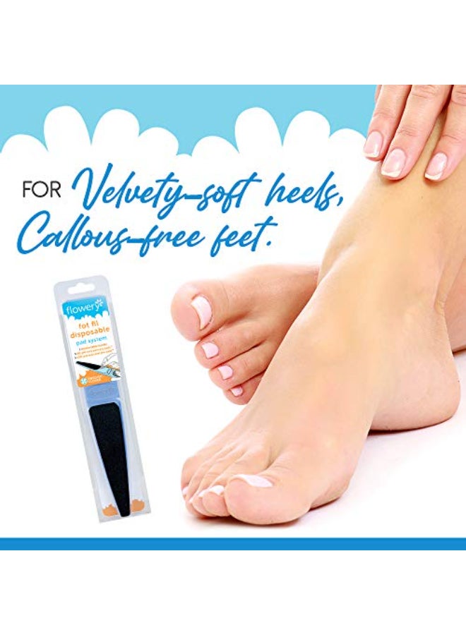 Flowery Swedish Clover Foot File Disposable Pad Kit Great for Dry Cracked Feet Refines Calluses - Image 3
