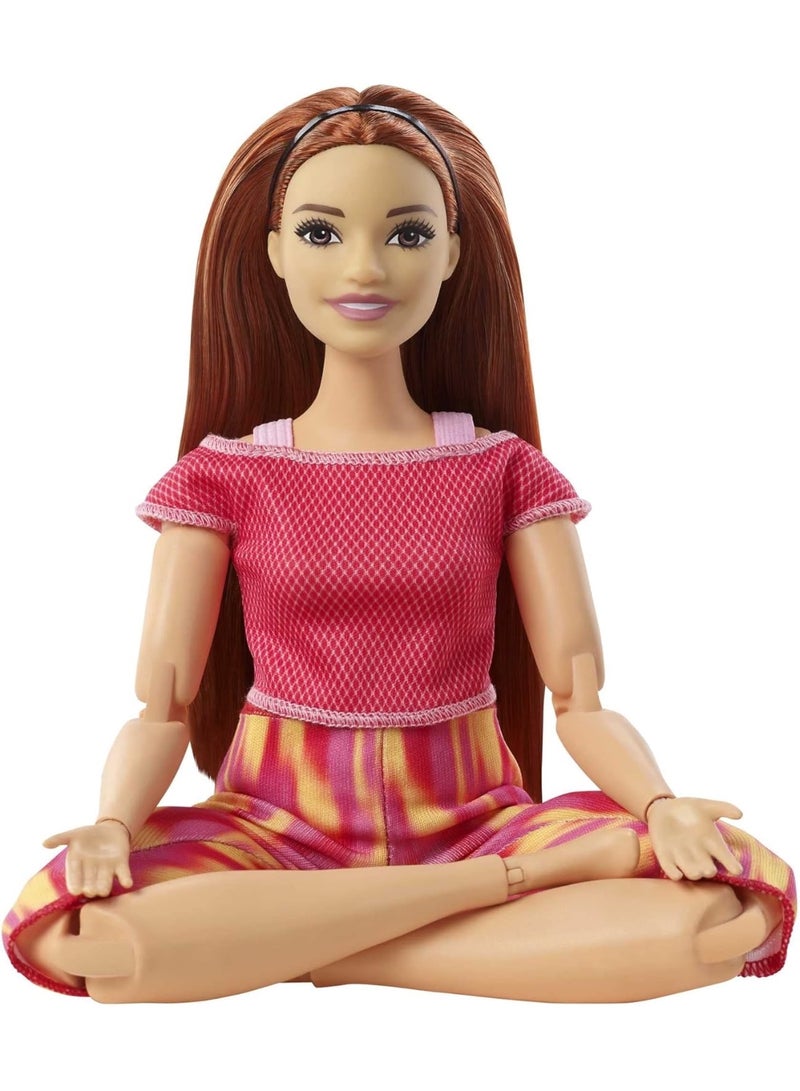 Barbie ​Made To Move Doll, Curvy, With 22 Flexible Joints & Long Straight Red Hair Wearing Athleisure Wear For Kids 3 To 7 Years Old - Image 5