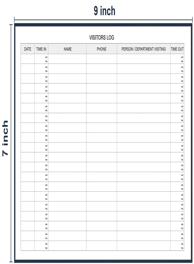 Tuun Fuplan Visitors Register Book - Visitor Log Book with 120 Pages, 9" X 7", Blue Hardbound Cover, Wedding Reception and Events Reception Supplies - Image 4