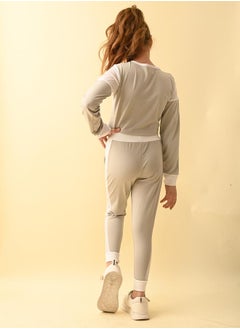 LILPICKS Color Block Mesh Detail T-Shirt & Leggings Set by Styli  - Image 5