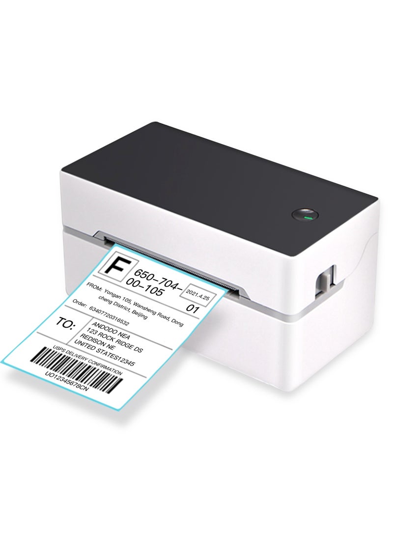 Desktop Shipping Label Printer High Speed USB + BT Direct Thermal Printer Label Maker Sticker 40-80mm Paper Width - Image 1