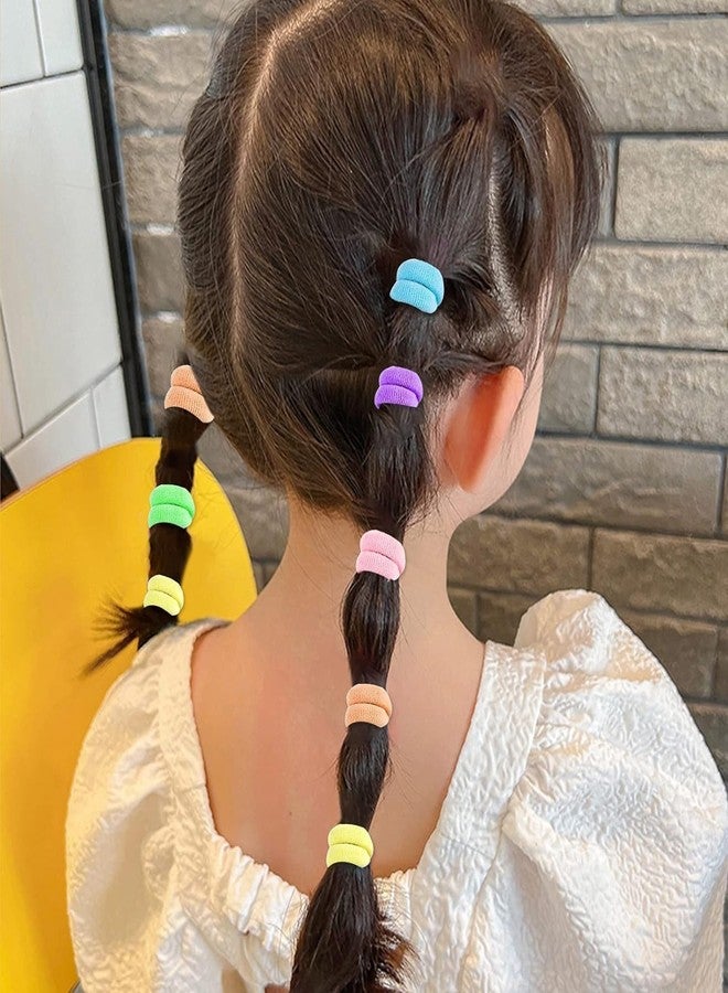 Nibbler 100 Pcs Baby Hair Ties for Girls and Kids Soft Premium Cotton Mini Elastic Rubber Bands Stretchable Non-Slip Small Ponytail Holder Tiny (Pack of 100) - Image 5