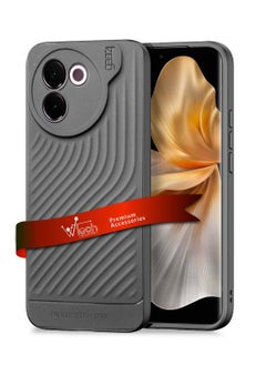 Gear4 Vivo V30e 5G 2024 Liquid Silicone With Wavey Texture Case Cover - Grey  - Image 1