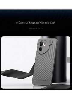 Gear4 Vivo V30e 5G 2024 Liquid Silicone With Wavey Texture Case Cover - Grey  - Image 3