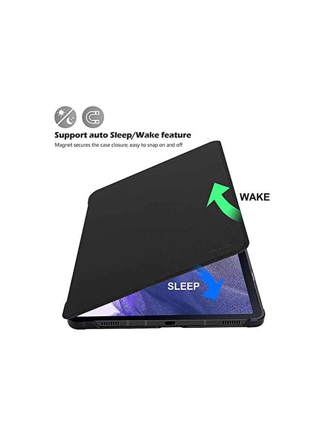Procases Galaxy Tab S8 Plus/S7 Fe 2021/S7 Plus 2020 12.4‘’ Case(Sm-X800 X806 T730 T733 T736 T970 T975 T976 T978), Slim Stand Folio Smart Cover For 12.4" Galaxy Tab S8+ S7 Fe S7+ -Black - Image 5