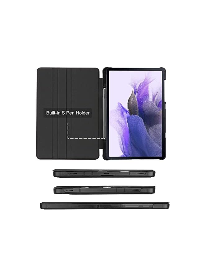 Procases Galaxy Tab S8 Plus/S7 Fe 2021/S7 Plus 2020 12.4‘’ Case(Sm-X800 X806 T730 T733 T736 T970 T975 T976 T978), Slim Stand Folio Smart Cover For 12.4" Galaxy Tab S8+ S7 Fe S7+ -Black - Image 3