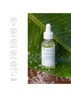 Sea-El Sea-El Matcha Face Oil Skincare - Hydrating Glow Green Tea & Sea Kelp Facial Oil Blend - Calming & Deeply Penetrating Antioxidant-Rich Moisturizer for Women & Men, Vegan, All Skin Types - 1 Fl Oz  - Image 3