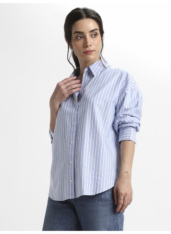 Indigo Casual Shirt for Women, Relaxed Fit, Cotton Comfort - pzsku/ZE9DF6791063F47B693F1Z/45/_/1725954049/d86ed480-6aa3-4f70-a138-ac4fc29c47af