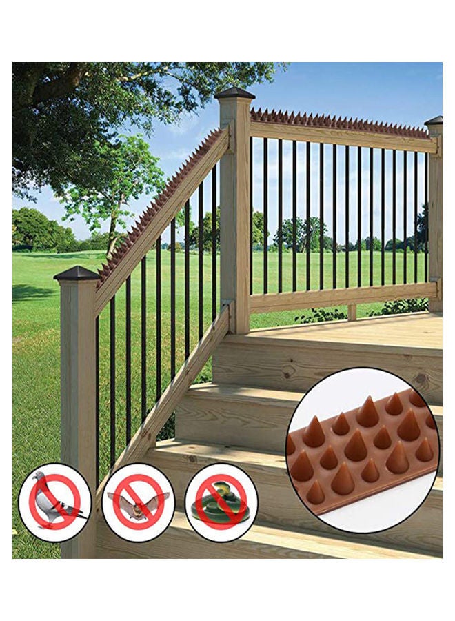 NIBEMINENT 10-Piece Anti-Climbing Security Fence Spike Set Brown 49 x 6 4.5cm - Image 3