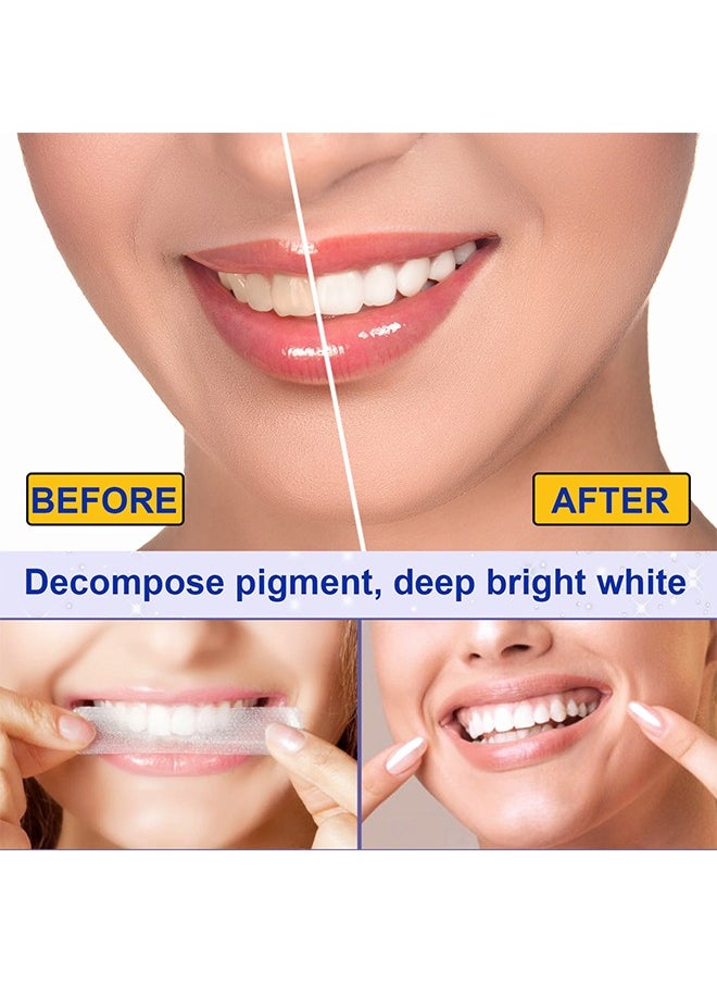5D White Teeth Whitening Strips ,Teeth Whitening kit,eeth Cleaning Tools,Advanced Fast Effective Significant Whitening Comfortable,for Cleaning Teeth  Stains Coffee Stains Dental Plaque 5PCS