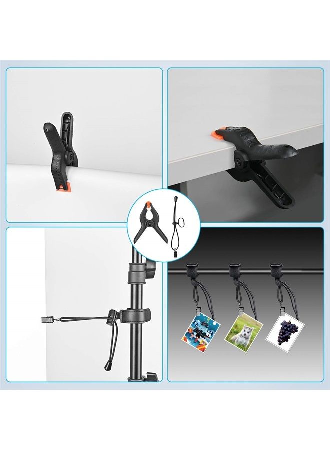Yesker Backdrop Clamps and Background Clips 6 Pack, 4.4 inch Heavy Duty Clips Holder for Photography Studio Video Backdrop Support Stand - Image 1