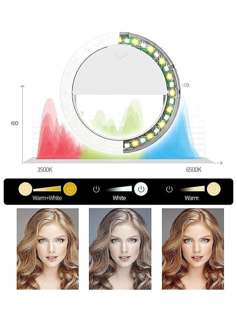 Selfie Ring Lights LED Circle Phone Light for Laptop Camera Photography Video Clip On Rechargeable Mini Light for Zoom Call Selfie Men Birthday - Image 2