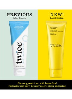 TWICE Toothpaste Sensitive Teeth Whitening Toothpaste Sls Free Toothpaste With Fluoride And Cavity Protection (Wintergreen And Peppermint Toothpaste) (2Pack)  - Image 2