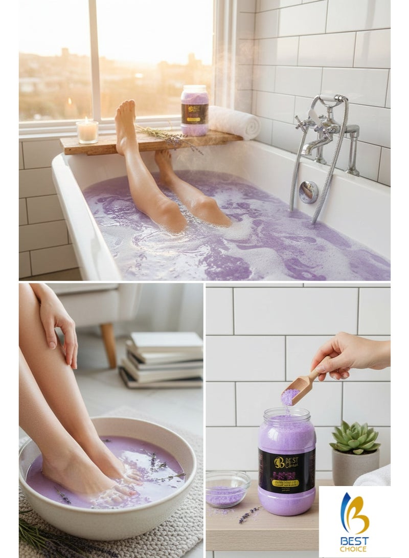 Best Choice Dead Sea Salt, Premium Natural Bath Salt, 5000g, Fine Crystals for Skin Body Hair Care and Relaxation (Lavender) - Image 2