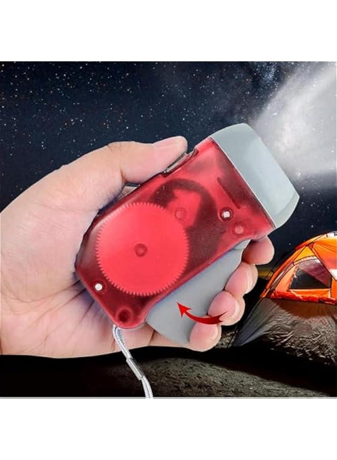 Hand Press Torch - LED Hand Power Flashlight | Shake Hand Crank Flashlight | 3 Led Flashlight | Hand Press Flashlight | Manual Squeeze Crank Power Wind Up Torch Light | Torch Light for Travel - Image 2