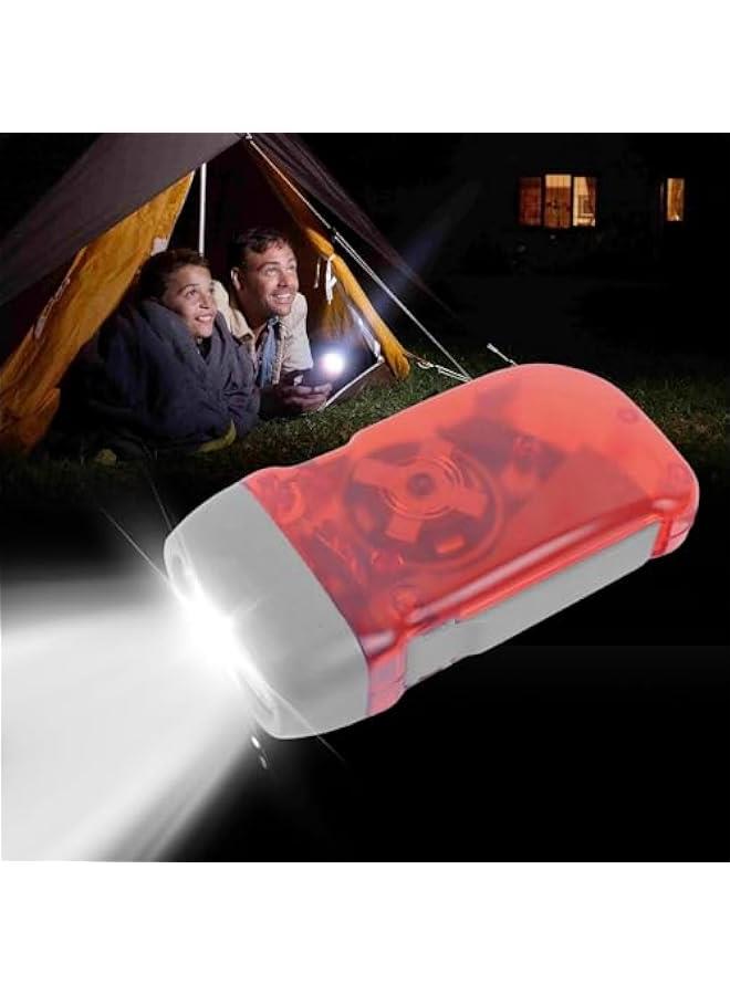 Hand Press Torch - LED Hand Power Flashlight | Shake Hand Crank Flashlight | 3 Led Flashlight | Hand Press Flashlight | Manual Squeeze Crank Power Wind Up Torch Light | Torch Light for Travel - Image 3