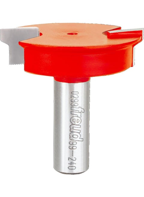 Freud Drawer Lock Bit with Perma-Shield Coating for Fast, Efficient and Strong Drawer Joints - 2 Cutters, 16000 RPM, 30° Angle, 33/64" Height, 2" Length, 1/2" Shank - 99-240