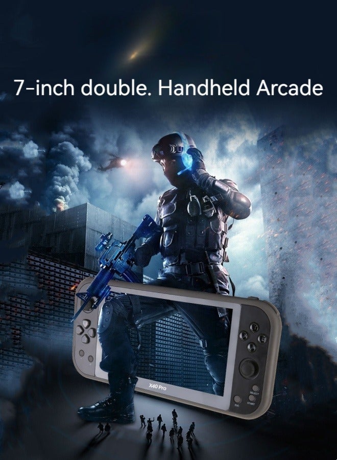New X40Pro handheld game console dual joystick game console 7-inch high-definition large screen PSP handheld game console - Image 2