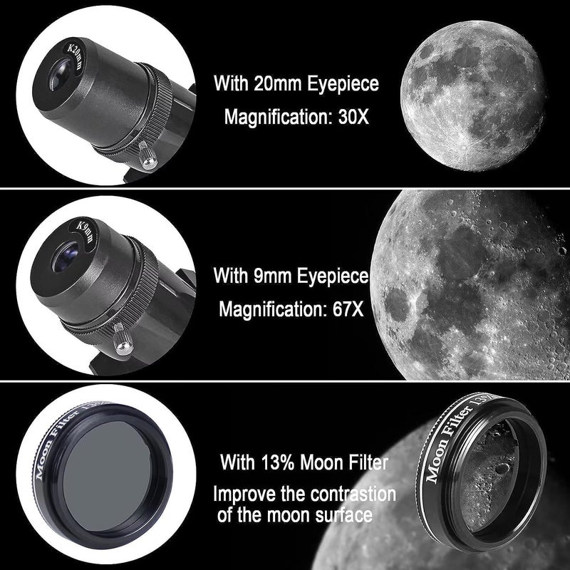 Celticbird Celticbird Telescope with 80 mm aperture and 600 mm aperture for adults, astronomy beginners astronomical portable refraction telescope, fully multi-coated high transmission coatings  - Image 2
