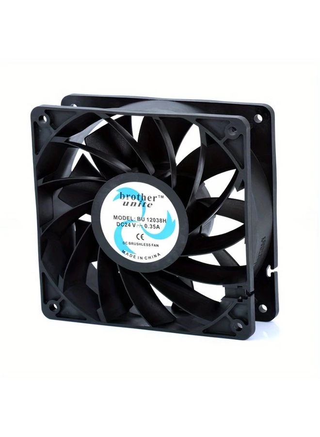 BU12038 24V Brushless Motor High Performance DC Cooling Fan With Booster For Electronics Equipment Power Supply - Image 4