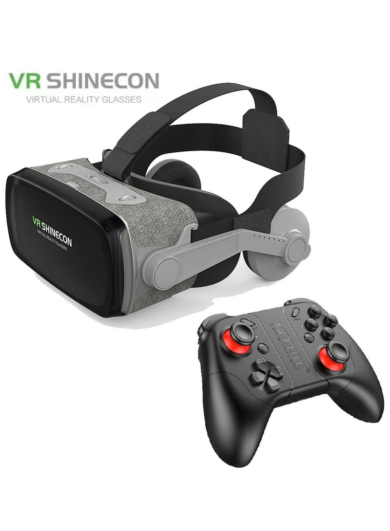general Classic VR Goggles VR SHINECON 9th Generation+Controller Virtual Reality VR Headset 3D Glasses for Movies & Video Games, Compatible with iOS & Android, HarmonyOS, Smartphone within 4.7-6.7inch Screen Pupil Distance Adjusting Function, IMAX Cinema/360°View/3D Games, Lightweight, Comfortable Material, Ergonomic Design, Multi-Angle Cooling Design - Image 1