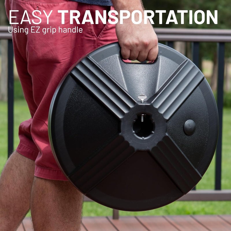 US Weight Durable 50 Pound Umbrella Base Designed to be Used with a Patio Table - Image 3