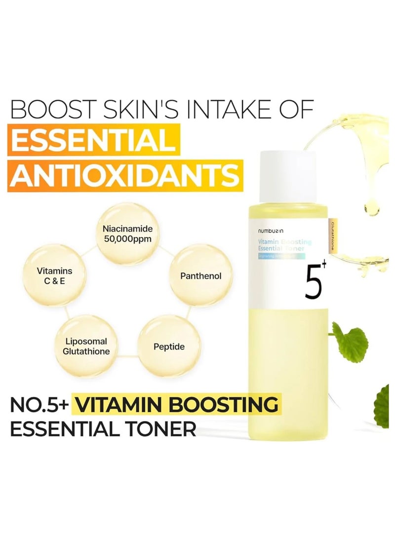 numbuzin Numbuzin No.5 Vitamin Boosting Essential Toner 200ml  - Image 3