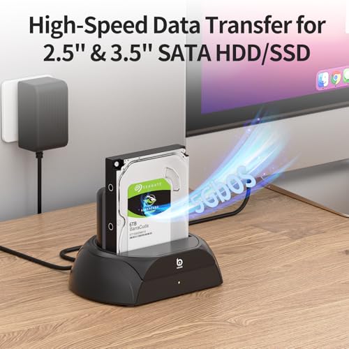 xiaobi Hard Drive Docking Station, Pcie NVMe Adapter with Cooling Fan Superior Cooling Efficiency, External Hard Drive Reader Compatible with M.2 NVMe/SATA SSD & 2.5" and 3.5" SATA HDD SSD - Image 5