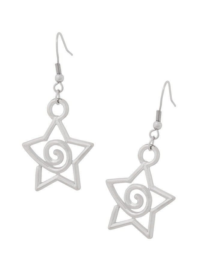 Sacina Boho Spiral Star Earrings, Star Celestial Y2k Earrings, Christmas New Year Jewelry Gift for Women - Image 1
